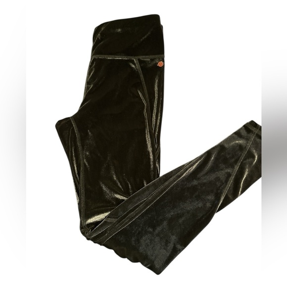 Calia Elegant Black Velvet Leggings - Picture 4 of 6